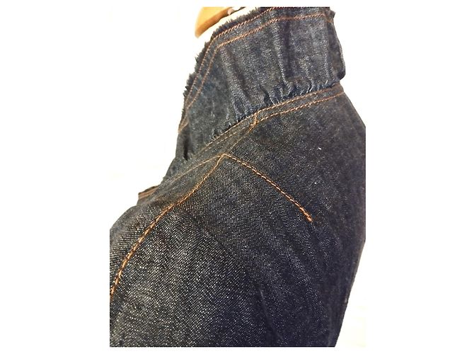 KENZO TRENDY DENIM CUELLO CHAQUETA CORSÉ T 36/38 Azul marino - vista 9