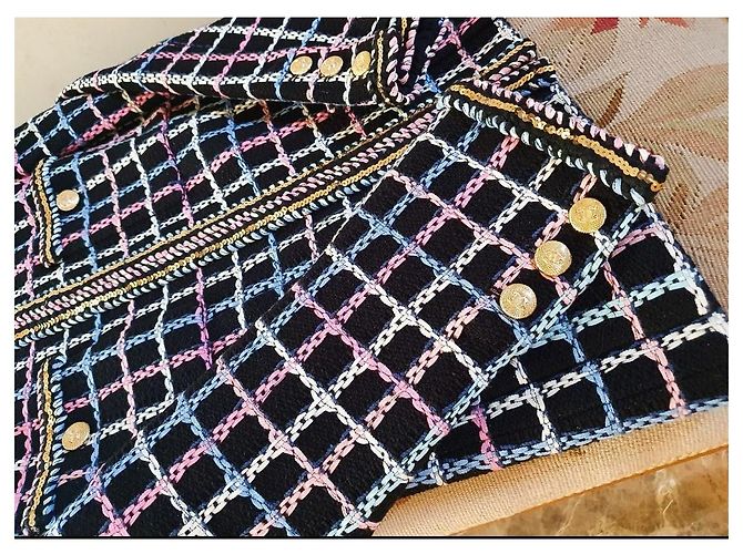CHANEL Tweedjacke Mehrfarben - Ansicht 3