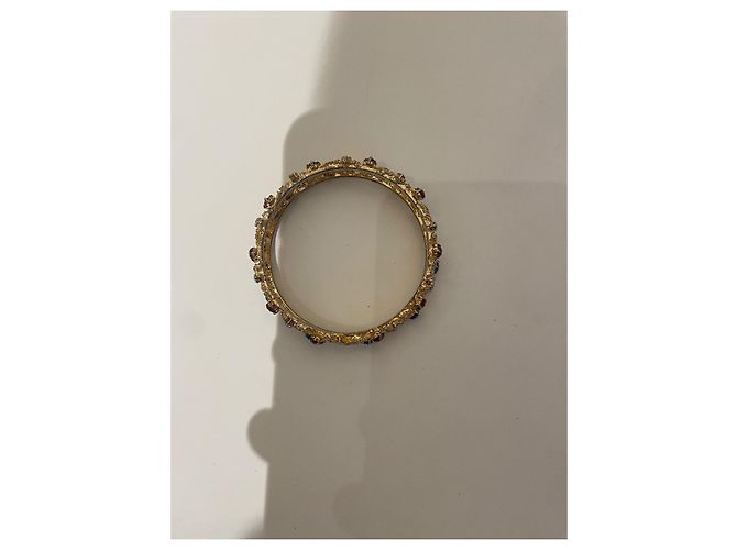 Autre Marque Goldfarbenes Armband mit Kristallen und grünen und roten Steinen Golden - Ansicht 10