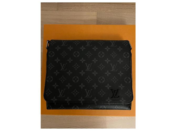 Louis Vuitton Monogram Eclipse District PM Shoulder Bag Black - view 5