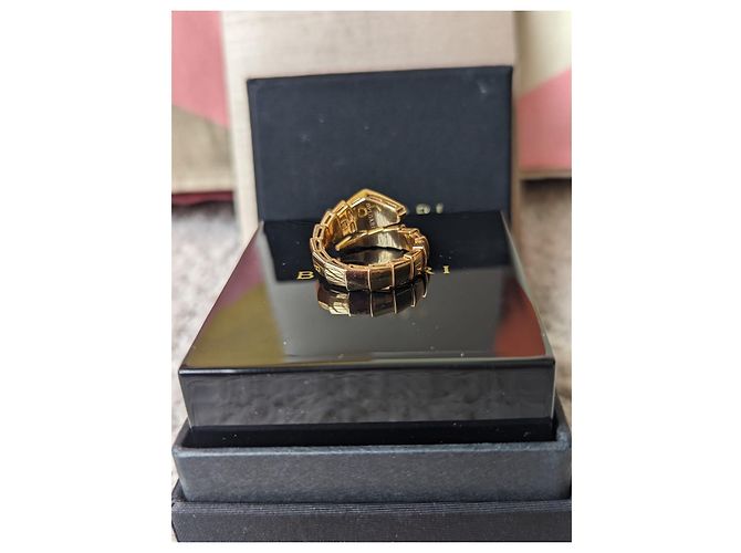 Bulgari Diamante Vipera Serpenti 18k Anello grande in oro rosa rosa Gold hardware - vista 6