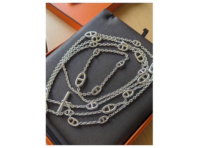Hermès Farandole 160 cm Long Necklace Silver 925 box Brand New Silver hardware - view 12