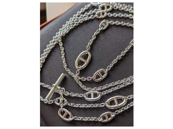 Hermès Farandole 160 cm Long Necklace Silver 925 box Brand New Silver hardware - view 14