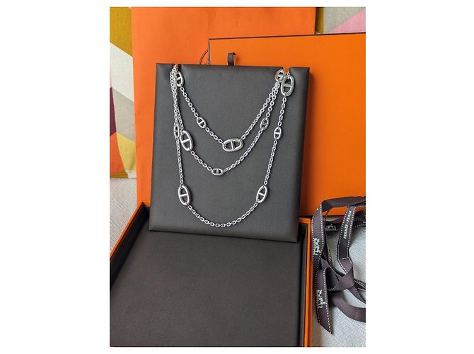 Hermès Farandole 160 cm Long Necklace Silver 925 box Brand New Silver hardware - view 2
