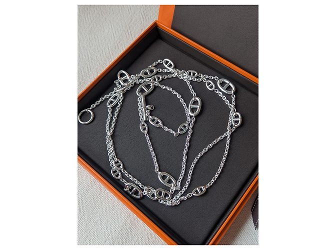 Hermès Farandole 160 cm Long Necklace Silver 925 box Brand New Silver hardware - view 3