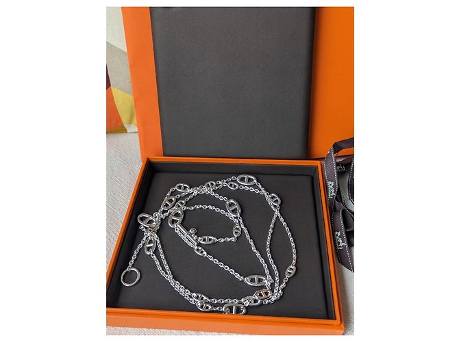 Hermès Farandole 160 cm Long Necklace Silver 925 box Brand New Silver hardware - view 5