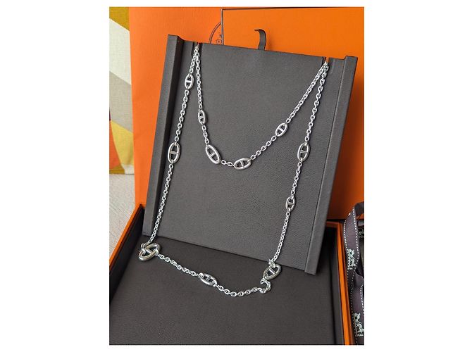 Hermès Farandole 160 cm Long Necklace Silver 925 box Brand New Silver hardware - view 6