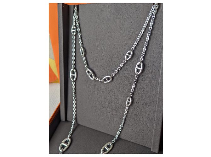 Hermès Farandole 160 cm Long Necklace Silver 925 box Brand New Silver hardware - view 7