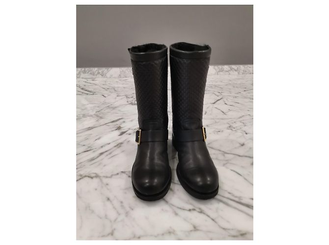 Jimmy Choo Botas de moto de cuero negro sz 36.5 - vista 2