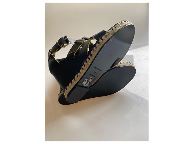 Sandali Chanel in pelle nera Nero - vista 3