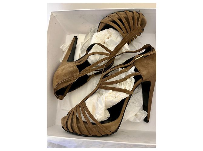 Pierre Hardy Kinderkaramell-Sandalen mit hohen Absätzen Braun - Ansicht 7