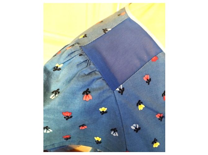 MARC JACOBS BRANDEBOURGS FRÜHLINGSKLEID KLEID RÜSCHEN TÜLL T UK 6 oder 36/38 Blau - Ansicht 12