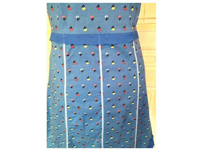 MARC JACOBS BRANDEBOURGS FRÜHLINGSKLEID KLEID RÜSCHEN TÜLL T UK 6 oder 36/38 Blau - Ansicht 14
