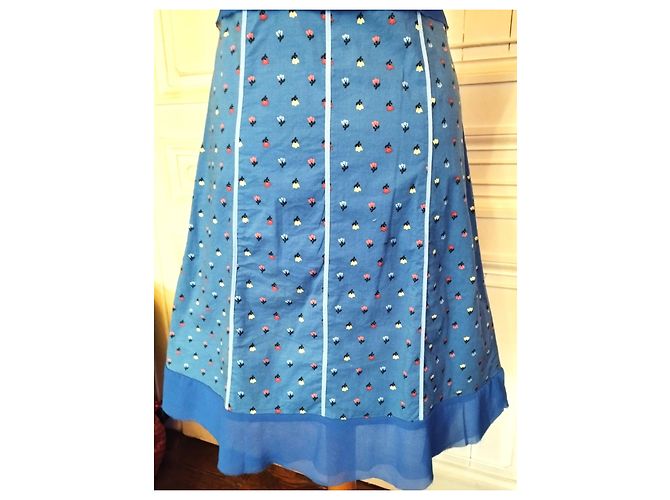 MARC JACOBS BRANDEBOURGS FRÜHLINGSKLEID KLEID RÜSCHEN TÜLL T UK 6 oder 36/38 Blau - Ansicht 16