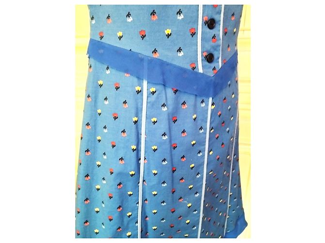 MARC JACOBS BRANDEBOURGS FRÜHLINGSKLEID KLEID RÜSCHEN TÜLL T UK 6 oder 36/38 Blau - Ansicht 9