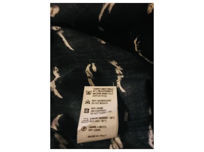 Autre Marque Gemusterte Bluse mit Rüschen-Eiern Schwarz Weiß - Ansicht 4