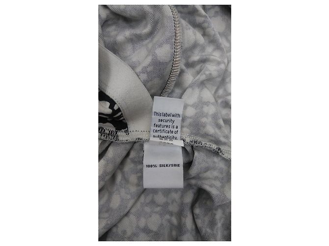 Diane Von Furstenberg Vestido de seda DvF Bentley SJ Negro Blanco - vista 6