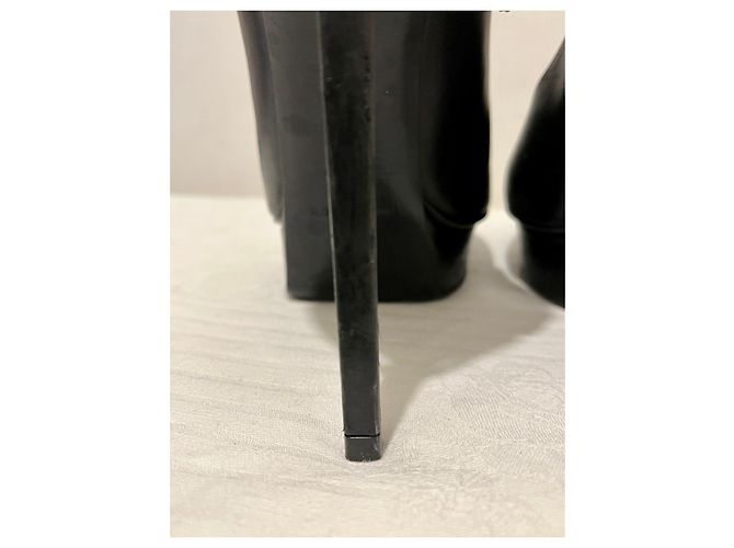 Tacco Janice Chain di Saint Laurent Nero - vista 4