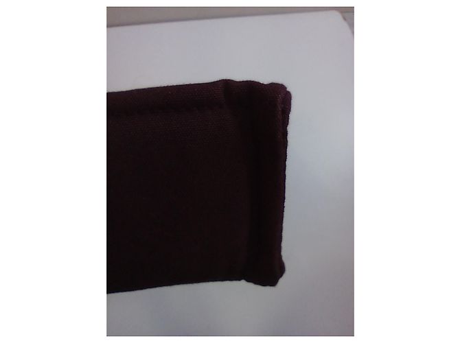 Toto Bag Borsa Hermès Toto in tela rosso scuro Bordò - vista 7