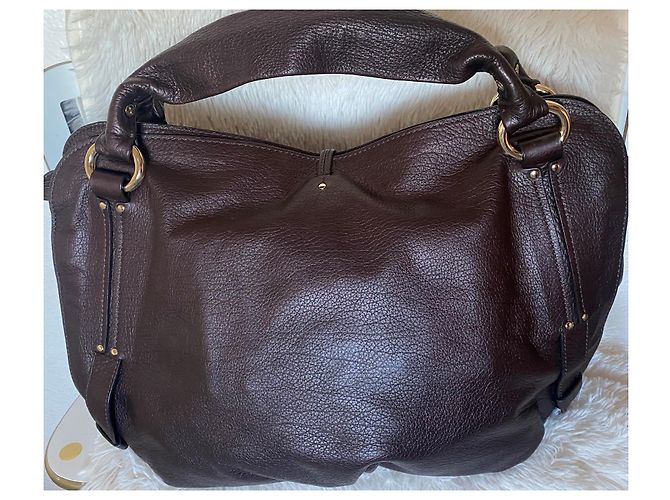 Borsa a mano Celine Daoust in pelle marrone Marrone scuro - vista 2