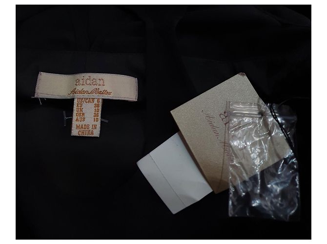 Aidan Mattox Swingkleid mit Federn Schwarz - Ansicht 7