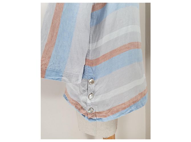 Cynthia Rowley Blusa a righe in lino - vista 4