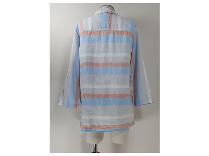 Cynthia Rowley Blusa a righe in lino - vista 5