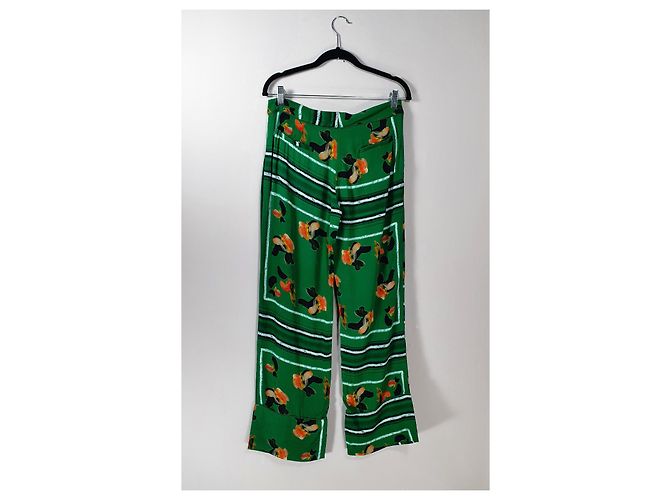 Autre Marque Calça Holzweiler Okapi Verde Viscose - vista 3