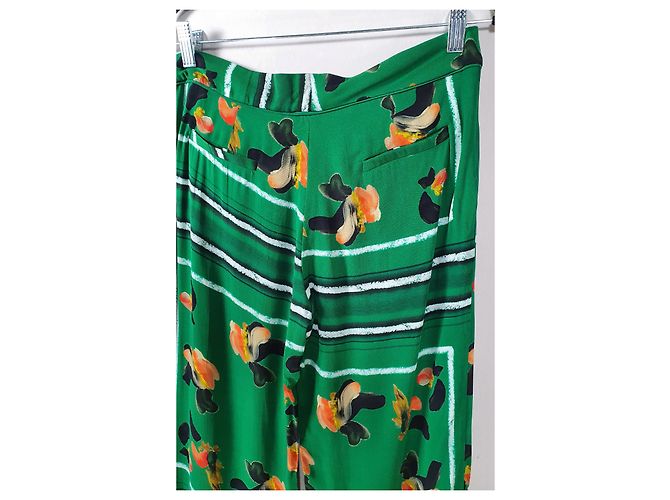 Autre Marque Calça Holzweiler Okapi Verde Viscose - vista 4