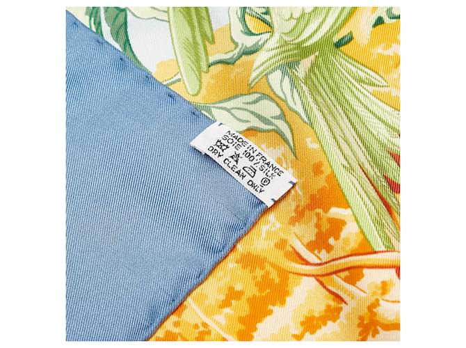 Hermès Sciarpa di seta Hermes blu Aloha - vista 3