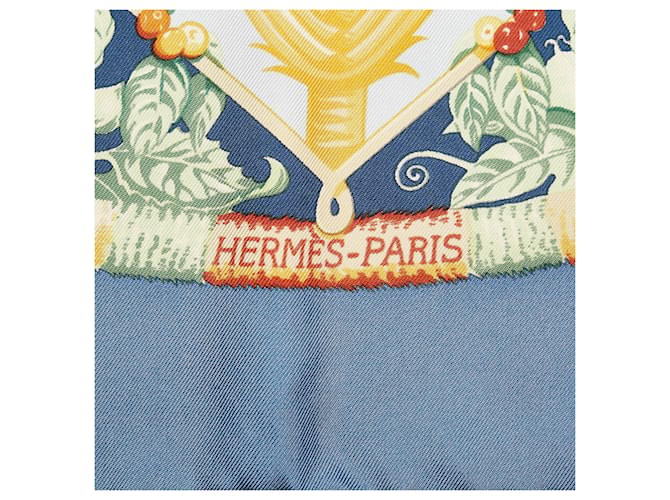 Hermès Sciarpa di seta Hermes blu Aloha - vista 4