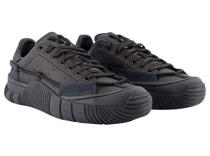 Adidas Scuba Baskets Stan Craig Vertes en Cuir Noir - vue 2
