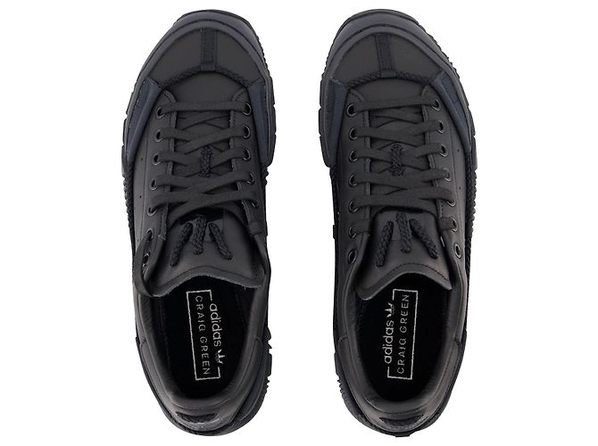Adidas Scuba Baskets Stan Craig Vertes en Cuir Noir - vue 4