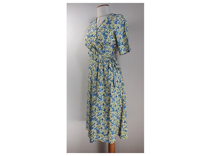 Apc Blumenkleid aus Viskose Mehrfarben - Ansicht 3