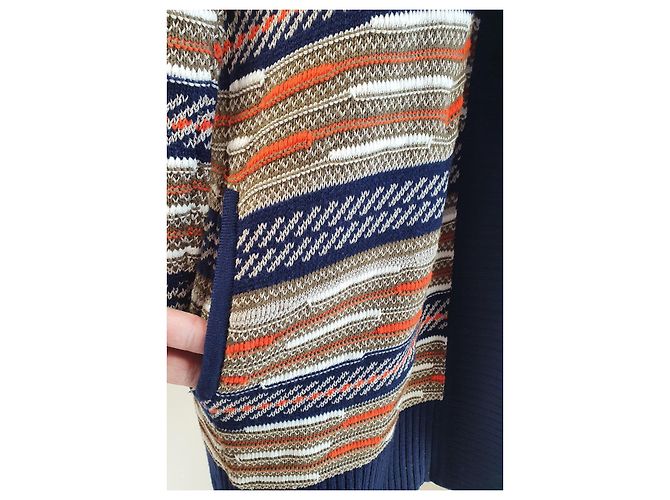 Cardigan Diane Von Furstenberg in seta e lana merino Multicolore - vista 3
