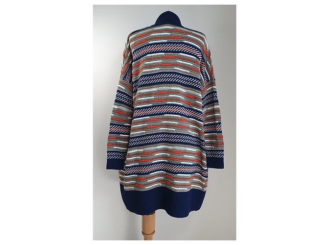 Cardigan Diane Von Furstenberg in seta e lana merino Multicolore - vista 4
