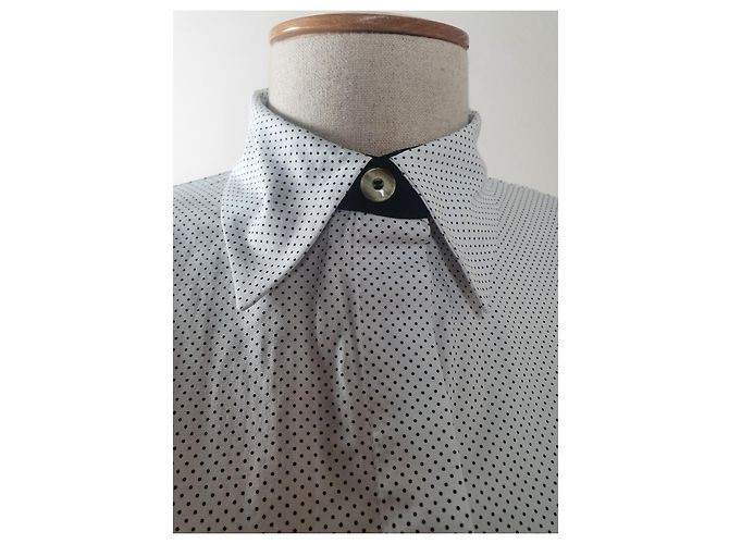 Camicia a pois bianca in cotone Ba&Sh Bianco - vista 3
