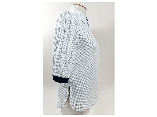 Camicia a pois bianca in cotone Ba&Sh Bianco - vista 4