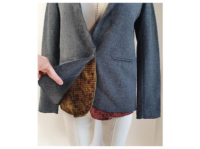 Forte Forte Blazer aus Wolle Grau - Ansicht 3