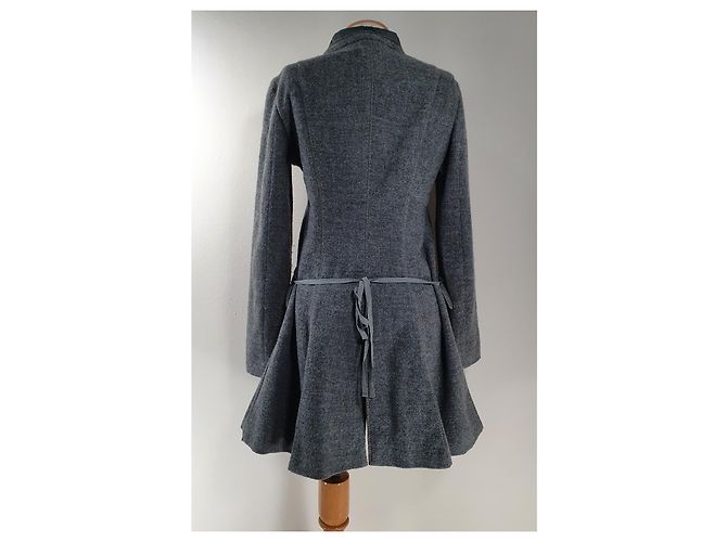 Marithé et François Girbaud Grey Wool Coat - view 4