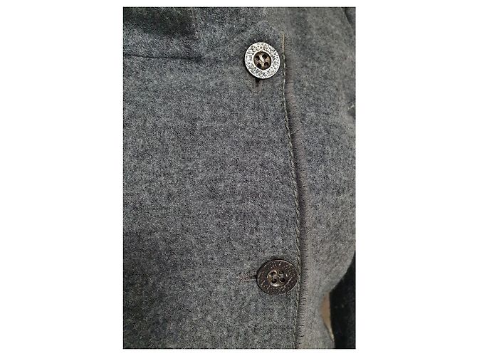 Marithé et François Girbaud Grey Wool Coat - view 5