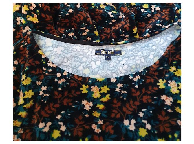Autre Marque King Louie Samtkleid XL Mehrfarben - Ansicht 5
