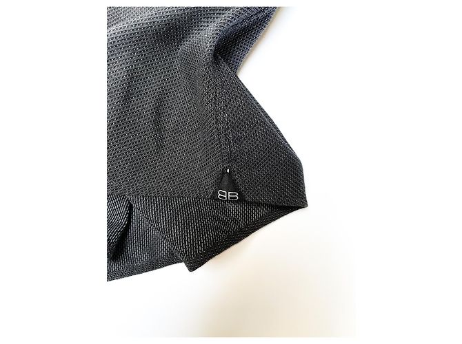 Bella maglietta 100%. Cotone a nido d'ape L/42 Balenciaga Grigio antracite - vista 4