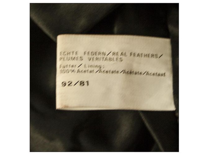 Autre Marque Vera Mont Echte Federn Schwarze kurze Bolerojacke Abendmantelgröße 44 - Ansicht 5