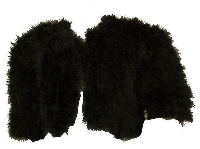 Autre Marque Vera Mont Echte Federn Schwarze kurze Bolerojacke Abendmantelgröße 44 - Ansicht 7