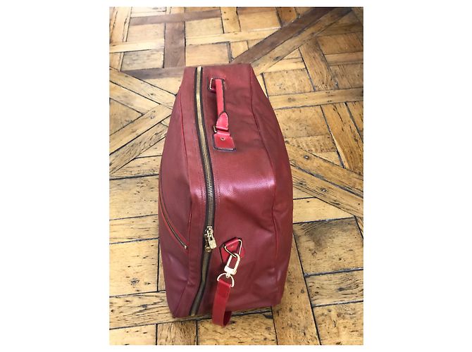 Louis Vuitton American's Cup Red Rubber Suitcase - view 3