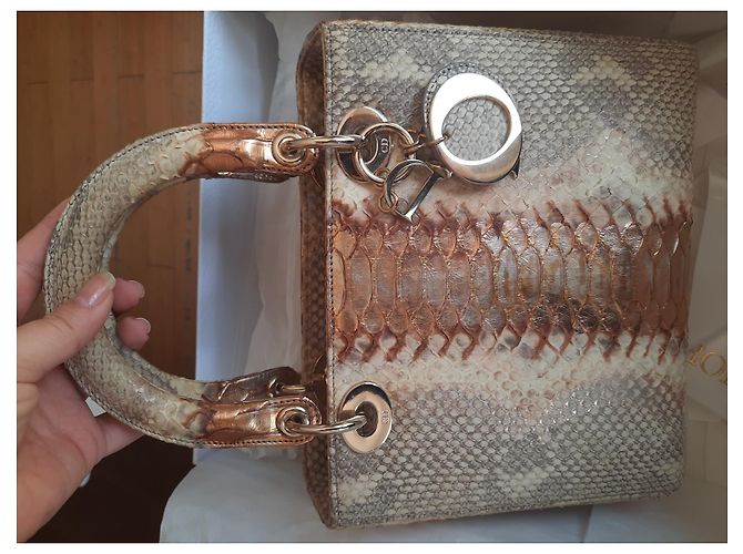 Christian Dior Lady Dior Gold Python Tasche Golden - Ansicht 2