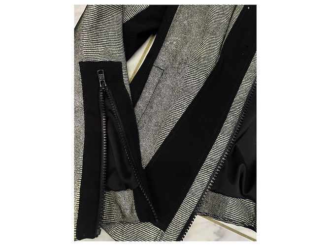 Helmut Lang Lederjacke Reptilien-Effekt schwarz - Ansicht 6