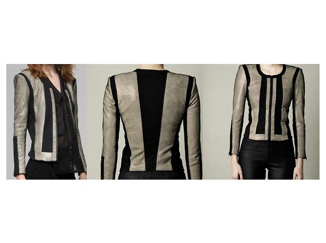 Helmut Lang Lederjacke Reptilien-Effekt schwarz - Ansicht 7