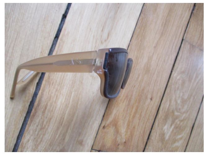 Paco Rabanne Montatura da sole in acetato bicolore. Beige - vista 3